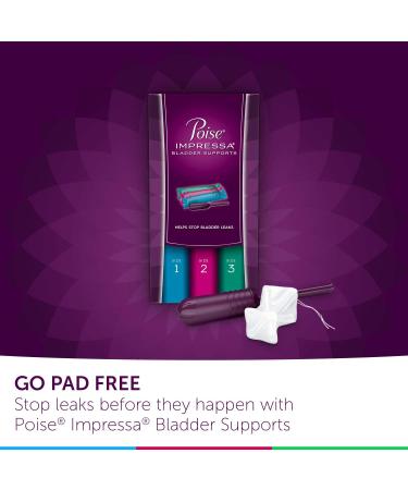 Poise Incontinence Pads Long 45 Count - Pack of 2 | Stay Dry and Comfortable - Buy Online on GoSupps.com
