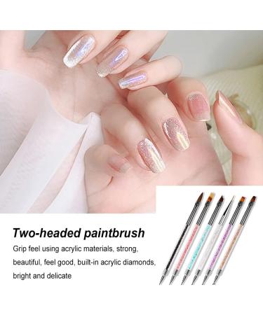 Dajidafu 6 Pieces Nail Brush Set Elegant 3D Patterns Washable Powder Pole Flower Pens Thin Nib Anti-slip Handle Manicure Accessories - Buy Online on GoSupps.com