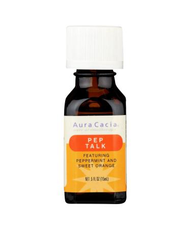 Aura Cacia Essential Solutions Oil Pep Talk Peppermint and Sweet Orange - 0.5 fl oz