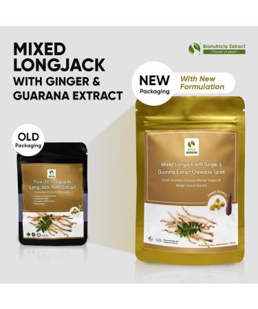Bionutricia Longjack Tongkat Ali Extract 200:1 - Testosterone Energy & Endurance Booster with Ginger & Guarana (400mg) Vegan Non-GMO & No Filler | 30 Chewable Tablet (1) - Buy Online on GoSupps.com
