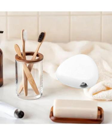 BROLEO Toothbrush Sanitizer Case Long Service Life Refillable Small Light Weight Toothbrush Sanitizer Cover for Home Travel (White) - Buy Online on GoSupps.com