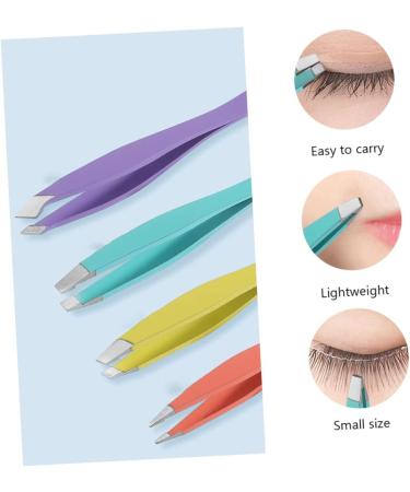 Angoily 1 Set Eyebrow Tweezers Eyebrow Grooming Tools Practical Eyebrow Clip Eyebrow Hair Tweezers Eyebrow Scissor Pro Tools Fake Eyebrow Clamp Stainless Steel Eyebrow Trimming Supplies 8.5x5.3cm Colorful - Buy Online on GoSupps.com