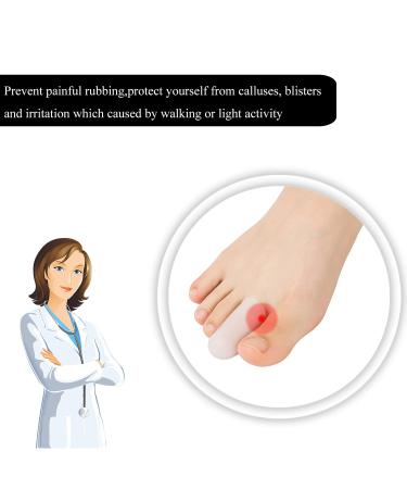 20 Pieces Small Gel Toe Caps - Silicone Toe Protectors for Corns, Calluses, Blisters, Hammer Toes, Ingrown Toenails - White (Pack of 1) - Buy Online on GoSupps.com