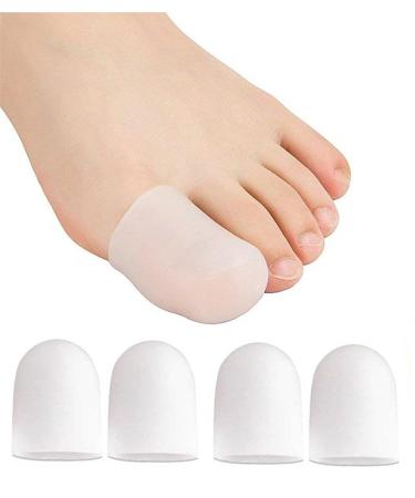 Gel toe caps toe protection big toe 4 pieces toe pads toe plaster toe separator against blisters and calluses