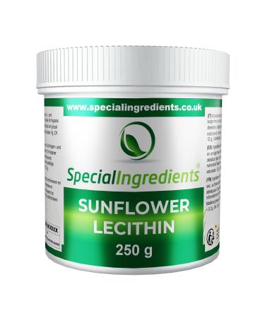 Special Ingredients Premium quality non-GMO Solar Flower Lecithin Powder 250g (GERMAN LABELS AND INSTRUCTIONS)
