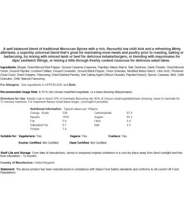 Fiery Moroccan Marinade Flavouring - 2.5kg Tub - Buy Online on GoSupps.com