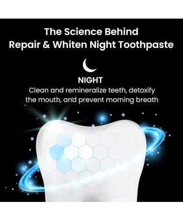 AquaSonic Repair & Whiten Night Toothpaste 2-Pack | Strengthen Enamel | Activated Charcoal | Freshens Breath | Fluoride-Free - Buy Online on GoSupps.com