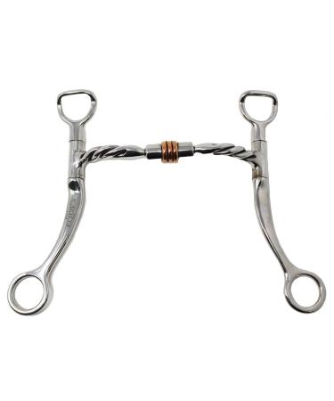 Horse Stainless Steel Copper Roller Twisted Jointed Mouth Curb Horse Bit 35316v 4-1/2" Mouth 6 3/4" Cheeks