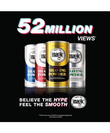 Magic Platinum Shaving Powder 4.5oz (3 Pack) - Skin Conditioning Formula - Buy Online on GoSupps.com