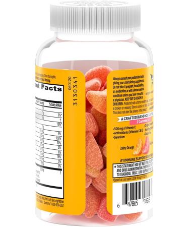 Airborne 500mg Vitamin C + Zinc Immune Support Supplement Gummies for Kids Assorted Fruit Flavor Gluten Free Crafted Blend with Powerful Antioxidants Vitamins C & E 21 Gummies (4 Pack) - Buy Online on GoSupps.com