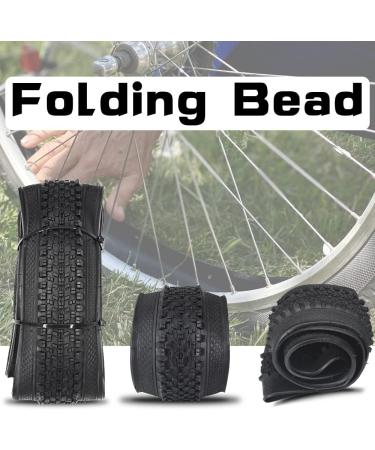 2 Pack Folding Replacement Bike Tires 24/26/27.5/29 X 1.95/2.125 Inch with Tire Levers - Mountain Bike MTB - Buy Online on GoSupps.com