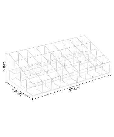 36-Space Acrylic Lipstick Organizer - HBlife Clear Makeup Display Stand for Lipsticks & Brushes - Buy Online on GoSupps.com