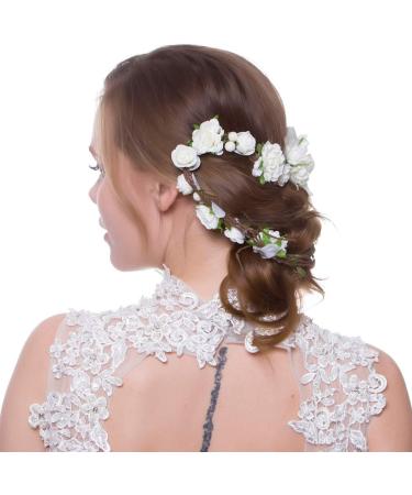 Ever Fairy Newly arrived Rattan Flower Vine Crown Tiaras Necklace Belt Party Decoration White - Buy Online on GoSupps.com