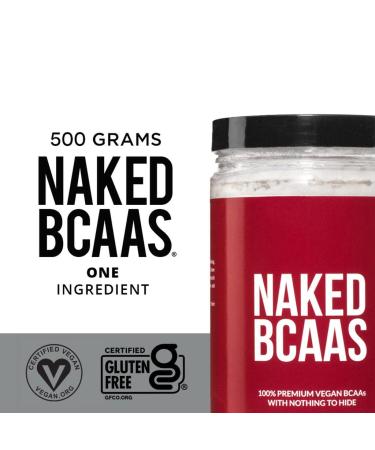 Naked BCAAs Amino Acids Powder - 100% Pure 2:1:1 Formula - Vegan Unflavored - 500g - Buy Online on GoSupps.com