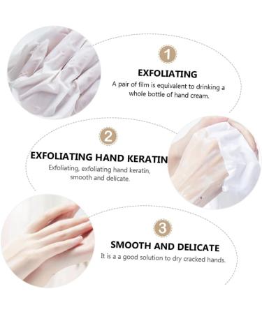 HAPINARY 2 Pairs Hand Removedor De Gel Hand Peeling Gel Boat Socks Moisturizing Gel Hand Exfoliating Gloves Cat Paw White Non-Woven Fabric Care - Buy Online on GoSupps.com