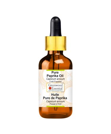 Greenwood Essential Pure Paprika Oil (Capsicum annuum) with Glass Dropper Natural Therapeutic Grade Cold Pressed 15ml (0.50 oz)