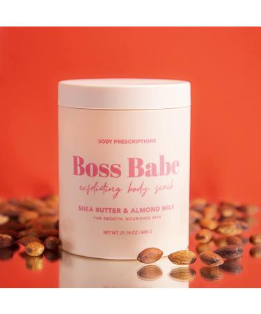Body Prescriptions Pink Boss Babe Body Scrub Exfoliating Body Wash with Shea Butter and Almond Milk - Nourished and Smooth Skin - Buy Online on GoSupps.com