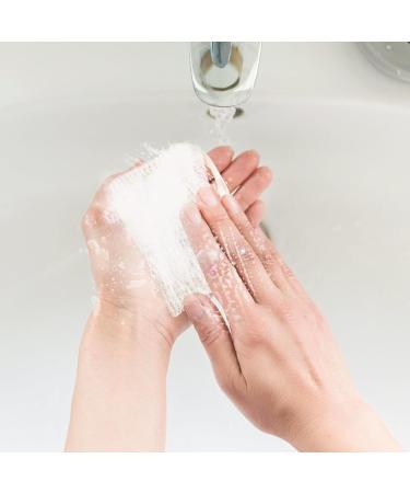 Soap Pouch 4-Pack | Natural Cotton & Sisal Soap Saver Bags | Eco-Friendly Travel Essential | Plastic-Free Soap Net for Foaming Drying & Massage - 5.5x3.34 in - Buy Online on GoSupps.com