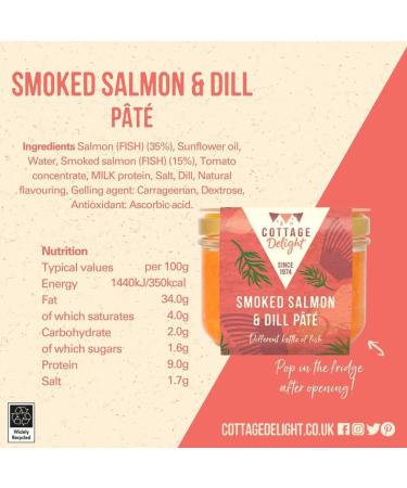 Cottage Delight - Smoked Salmon & Dill P t - 180g Brown - Buy Online on GoSupps.com