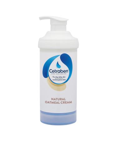 Cetraben Natural Oatmeal Cream Body Cream Dry Skin Moisturiser Suitable For Sensitive and EczemaProne Skin - 475g