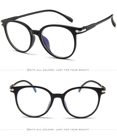Buy Children's Blue Light Filter Glasses - Prescription-Free Gaming & Computer Glasses - Z1110-2 Black Oval Design - Buy Online on GoSupps.com