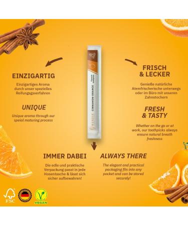 Miracle Toothpick - 100 Individually Packaged Flavored Toothpicks | 8 Refreshing Varieties | Plastic-Free Chewing Gum | Sugar-Free Cinnamon & Orange | Fresh Breath & Smoking Cessation - Buy Online on GoSupps.com