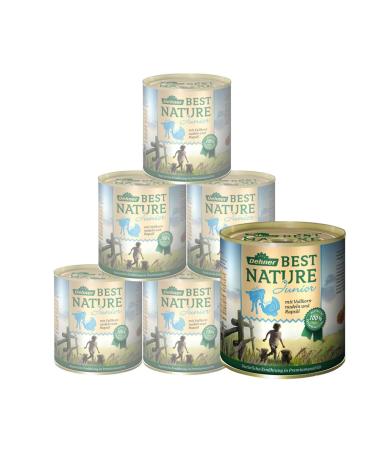 Dehner Best Nature Dog food wet food free of grain for puppies and young dogs turkey / calf / whole grain pasta 6 x 800 g can (4.8 kg) Junior turkey calf 800 g (6 Pack)