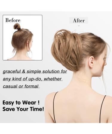 Hair Chignon 1 Piece Ball Head Wig Ring Natural Fluffy Long Beard Curly Hair Ring Ponytail Braid Hair Extension Hair Wig Bag Bun Messy Bun Hair Piece (Color : Black brown) - Buy Online on GoSupps.com