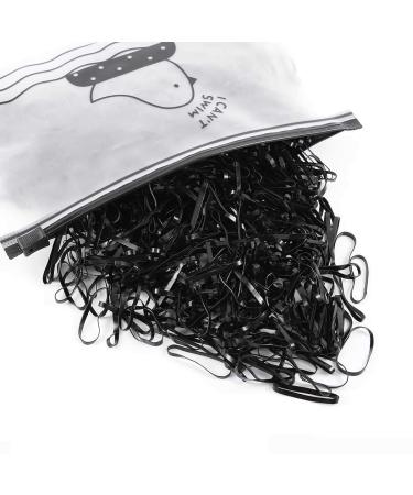 1000PC Elastic Hair Ties - Durable Mini Rubber Bands for Kids & Dreadlocks - Ideal for Weddings & Everyday Hairstyles - Black - Buy Online on GoSupps.com