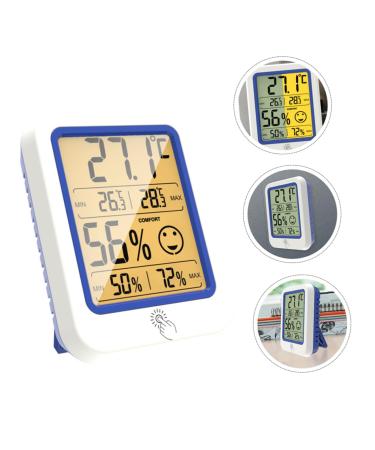 Balacoo Thermometer Humidity Meter Outdoor Temperature Gauge Mini Hygrothermograph Led Display Room Small Weather Outdoor Hygrometer LCD Hygrothermograph Digital Display Wire Plastic 9 7X7.5X2.3CM