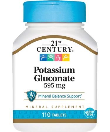 21st Century Potassium Gluconate 595 mg 110 Tablets
