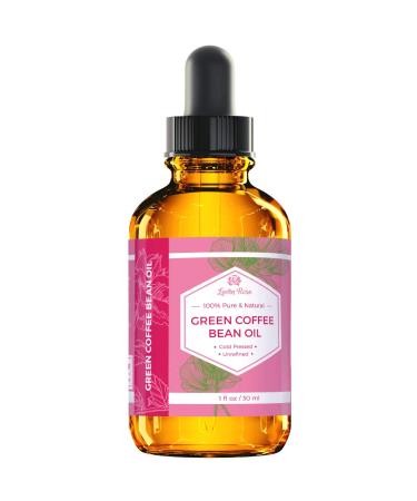 Leven Rose Green Coffee Bean Oil 1oz - 100% Natural Cold Pressed for Skin, Face, Eyes, Hair & Nails - Buy Online on GoSupps.com