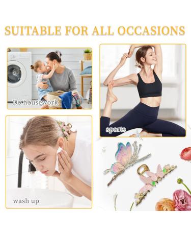 Buy Pieces Butterfly Hair Clips - Cute Kraeoke Pink Large Metal Back Clips for Women | International Shipping Available - Buy Online on GoSupps.com