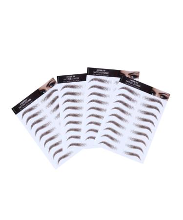 4pcs Eyebrow Stickers Eyebrows Stickers 6d Eyebrow Brow Shaper Imitation Eyebrow Make up Tool 4d