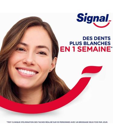 SIGNAL - Activated Charcoal Whitening System Toothpaste - Whiter teeth in 1 week - Natural whiteness - 95% ingredients of natural origin (pack of 6x75ml) - Buy Online on GoSupps.com