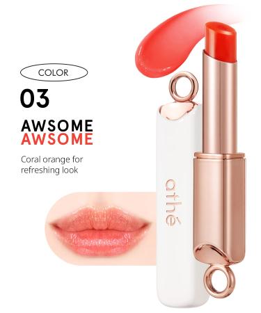 ATH Authentic Lip Balm 03 AWESOME | Tinted Vegan Chapstick for Plump Moisturized Lips | Lightweight Petrolatum Free Cruelty-Free - Buy Online on GoSupps.com