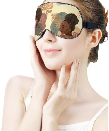 LynaRei Tropical Palm Leaves Sleep Mask for Women - Adjustable Strap Eye Cover for Blocking Out Light - Buy Online on GoSupps.com