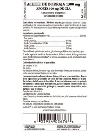 Solgar Super GLA Borage Oil 300 mg - 60 Softgels for Women's Health - Buy Online on GoSupps.com