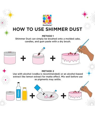 Blacksherbet Rose Gold Luster Dust Edible - 5g for Cake Decorating, Desserts & Cupcakes | Food Grade Shimmer & Glitter - Kosher Certified - Buy Online on GoSupps.com