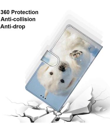 Miago Flip PU Leather Case for Xiaomi Poco X3 NFC - Colorful Pattern Wallet Cover with Card Compartments & Stand - Snow Dog Design - Buy Online on GoSupps.com