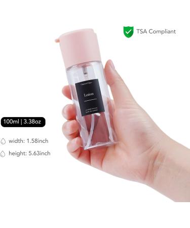 Travel Toiletries Bottles Set - TSA Approved Leak Proof Fine Mist Spray Bottle (3.38 oz Pink) - BPA Free & Refillable - Perfect for International Travel - Buy Online on GoSupps.com