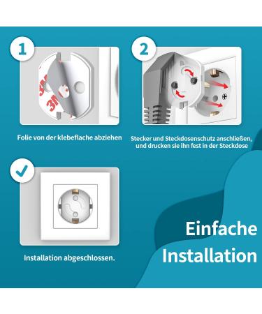Septeteamay 30 PCs Child Protection Sockets - Safe Socket Locks with 3M Adhesive for Baby Safety - White - Buy Online on GoSupps.com