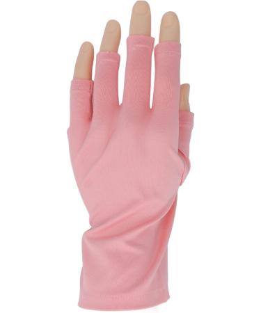 Nail Gloves for UV Protection - Breathable and Reusable Nail Art Accessories Fingerless UV Gloves Pink - Buy Online on GoSupps.com