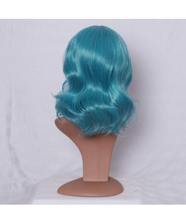 Buy Long Green Synthetic Wig for Women - Wavy Curly Cosplay Hair from 50s to 80s - International Shipping Available - Buy Online on GoSupps.com