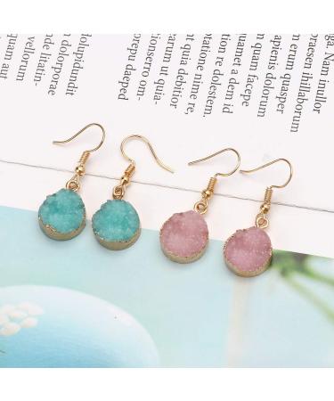 Feyley Crystal Irregular Cluster Earrings - Black Quartz Geode Dangle Earrings for Women & Men | Unique Jewelry Gift - Buy Online on GoSupps.com