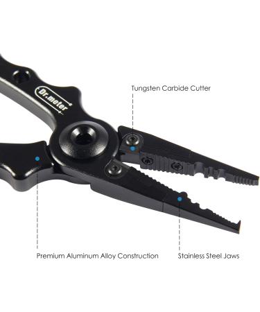Dr.meter Aluminum Fishing Pliers | Saltwater Resistant Gear with Tungsten Carbide Cutters | Hook Remover, Fish Holder, Gripper & Gloves | Fishing Gifts for Men - Buy Online on GoSupps.com