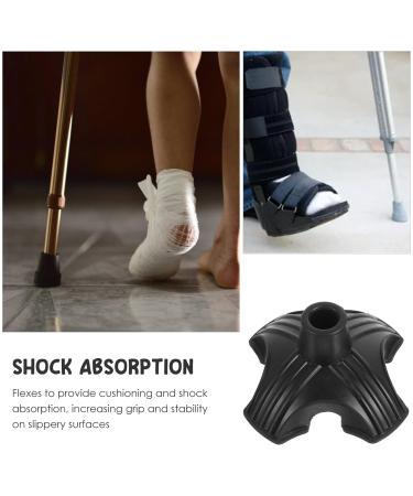 IPLUSMILE Non-Slip Matte Crutches & Trekking Stick Foot Covers | Quad-Stick Tips & Rubber Accessories for Hiking - Buy Online on GoSupps.com