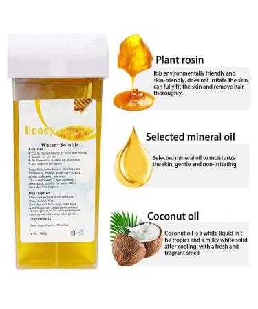 4 Honey Wax Cartridges & 200 Paper Wax Strips Set | Gentle Hair Removal & Depilation | 100ml Sugar Wax Rolls for Soft Skin - Buy Online on GoSupps.com
