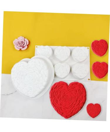 HOMSFOU Love Rose Mold Butter Molds Cake Stencils Love Heart Mini Ice Cube Trays Candy Molds Silicone Molds for Candles Pallets Heart Silicone Molds Multipurpose 3D Flower Model Silica Gel - Buy Online on GoSupps.com