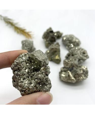 Crystal Natural Stone Raw Pyrite and Minerals Crystal Decoration Pyrite Irregular Crystals Rough Display Can be Used for ningxiao (Size : 2pcs) - Buy Online on GoSupps.com
